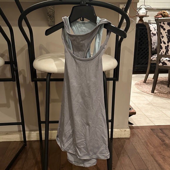 2 PACK! Light Blue Racerback Tank Top - Picture 4 of 5